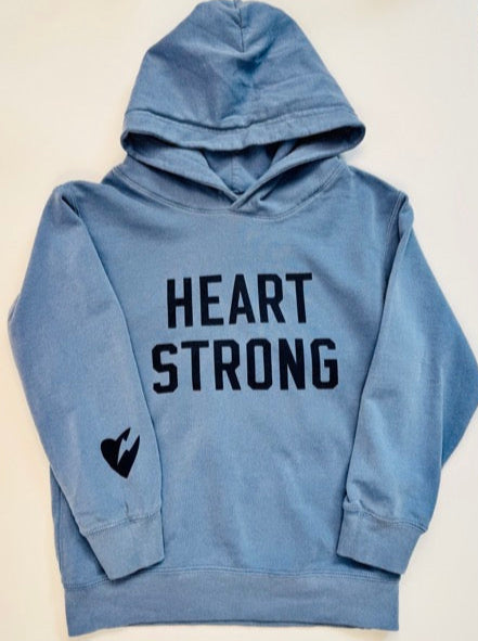 Youth Heart Strong Denim Hoodie