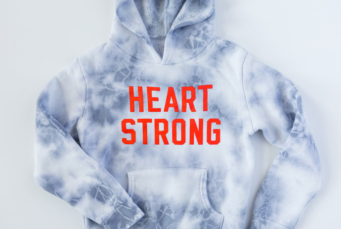 Heart Strong Tie-Dye Hoodie - Toddler + Youth